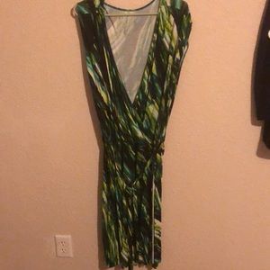 Ava & Viv Green Wrap Dress 4x